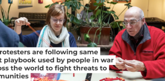 In Detroit, Mich., volunteers with the Detroit People’s Assembly put together whistle kits designed to alert the community when immigration agents are nearby. Jim West/UCG/Universal Images Group via Getty Images